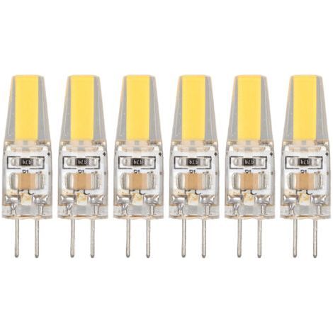 6pcs 6W 500LM G4 LED Bulb COB Silica Gel Energy Saving Lamp Bulb for Ceiling Light Wall Lamp Table Lamp 220V Warm White (1/5)