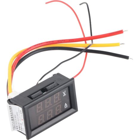 Voltmètre-ampèremètre numérique à double affichage CC 0-300 V avec protection contre l'inversion de polarité (1/5)