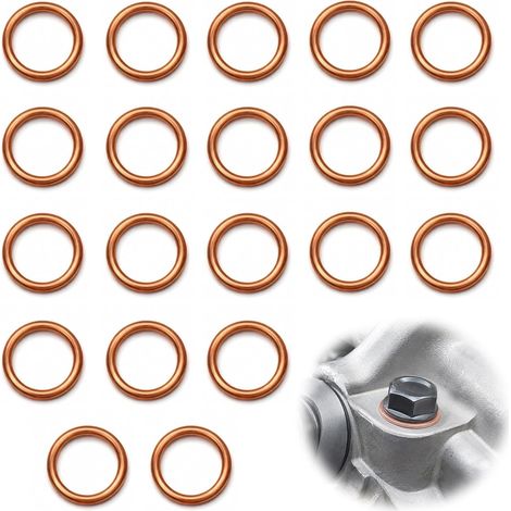 Lot de 20 Pièces, Joint Bouchon Vidange, Joint Vidange 16mm Cuivre (1/5)