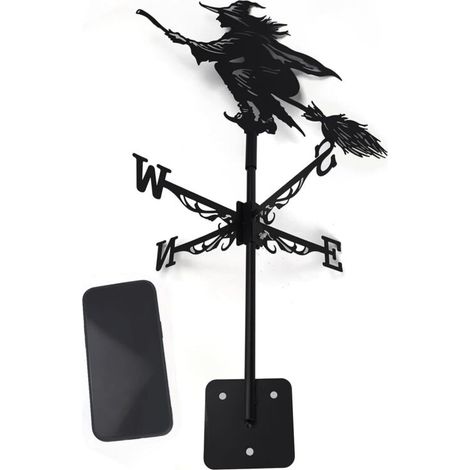 Girouette en métal, girouette en acier inoxydable durable, carillon éolien en métal pour décoration extérieure, girouette facile à installer pour jardins et abris de jardin, décoration de jardin, sorc (1/5)