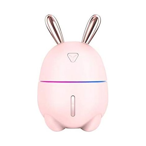Humidificateur d'air 300ml Lapin Mignon Ultra Silencieux USB Arôme Diffuseur D'Huile Essentielle Bureau Voiture Humidificador Purificateur d'air Brumisateur,Rose-Fei Yu (1/5)