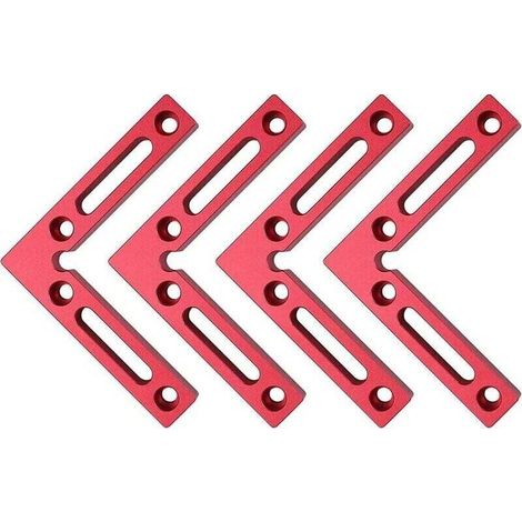 Équerres de Positionnement à 90 Degrés en Alliage d'Aluminium 4,7"x 4,7" Pince d'angle type L 90°Pinces à Angle Droit pour Tiroirs Armoires Cadre Photo (1/5)