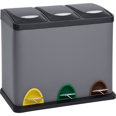 SVITA TC3X8 Mülleimer grau 24 Liter 3x8 Liter