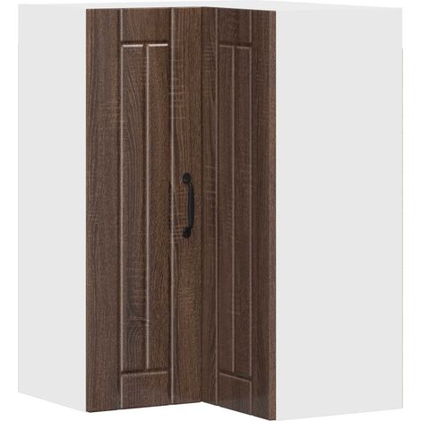 Maison Exclusive - Mobile angolare per parete LUCCA Rovere Marrone 57 x 57 x 80 cm
