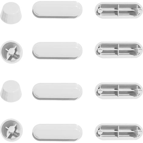 Lot de 12 tampons pour abattant de WC - Pièces de rechange en caoutchouc - Insonorisation acoustique - Entretoises de siège de toilette (1/5)
