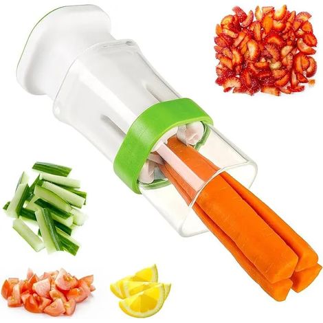 Coupe Concombre Mandoline Outil Cuisine Coupe legumes Manuelle Multifonctionnel avec Lame en Acier Inoxydable pour Fruits, (1/5)