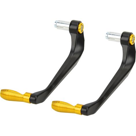Set aus 2 Motorradhebeln aus Aluminiumlegierung, Lenker-, Brems- und Kupplungshebeln sowie Brustschutz, kompatibel mit Mountainbikes, goldfarben (1/5)