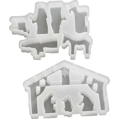 Ensemble de moules en silicone pour Pâques - Compte à rebours de Pâques - Blanc (1/5)