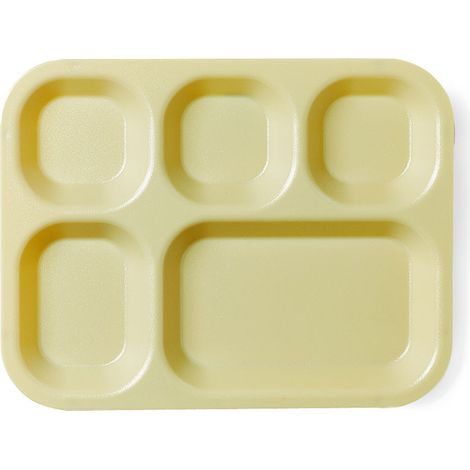 Plateau 5 compartiments - 27.2 x 35.2 cm - Beige - Lot de 24 - Cambro