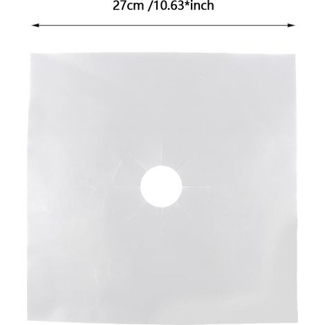Set mit 6 wiederverwendbaren Fiberglas-Schutzmatten für Gasherde (silber) (1/5)