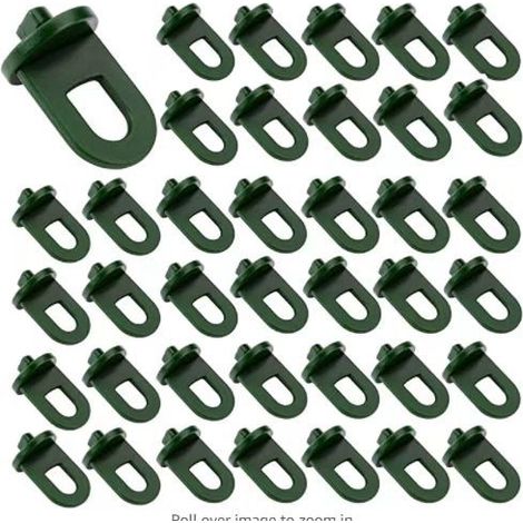Lot de 50 crochets de suspension en plastique pour plantes de serre, pinces pour toile d'ombrage, accessoires de jardin (1/5)