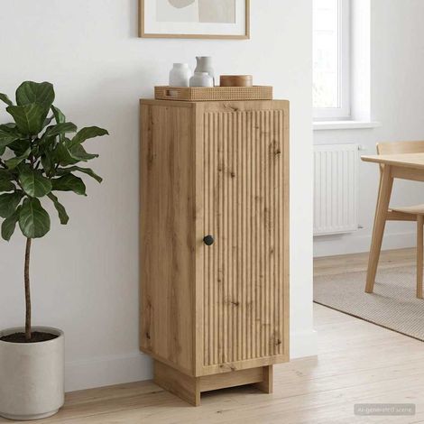 vidaXL Buffet Chêne artisanal 33 x 34,5 x 90 cm Bois d'ingénierie (1/5)