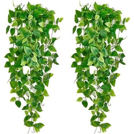 Künstliche Efeugirlanden zum Aufhängen (2 Stück) zur Schlafzimmerdekoration, für Zuhause, für den Innen- und Außenbereich (Blumentopf nicht enthalten) (1/5)