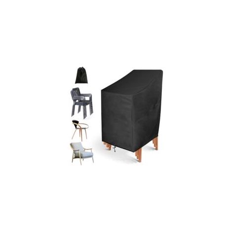 Sollbry Housse de Chaise de Jardin 210D Oxford Housse de Protection de Chaise Empilable, Housse de Chaise Exterieur Imperméable Housse de Fauteuil de Jardin (64x64x70/120cm) (1/5)
