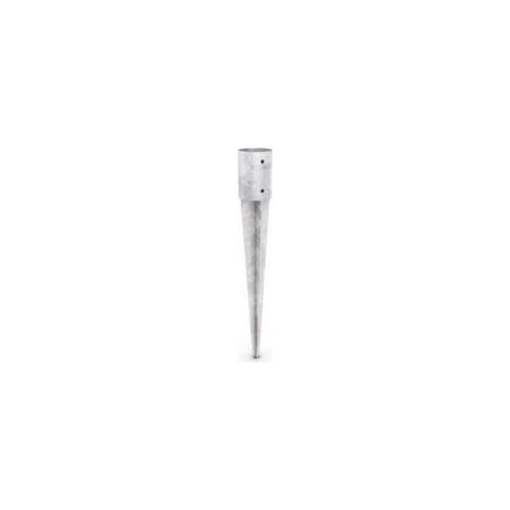 Winox – Support en acier galvanisé pour poteau rond Ø 8 cm – Fixation par 4 trous Ø 10 mm – Dimensions extérieures Ø 85x650 mm