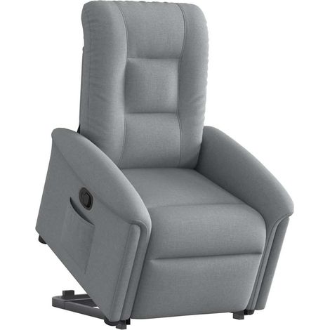 Maison Exclusive - Relaxsessel mit Aufstehhilfe Hellgrau Stoff