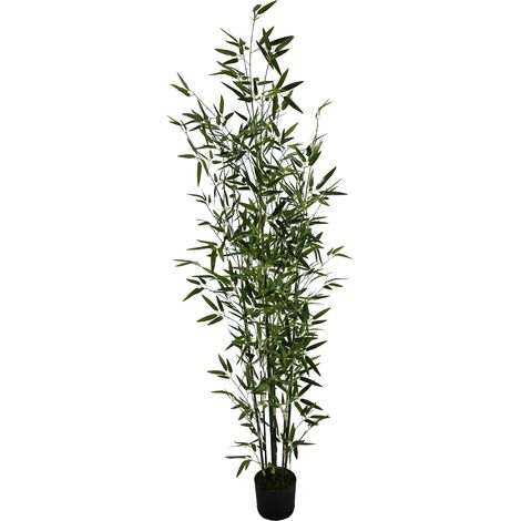 Piante di Bamboo Artificiale con 9 Fusti e 84 Rami Realistici, Pianta Decorativa Tropicale per Interni e Ambienti Commerciali (150cm) (1/2)