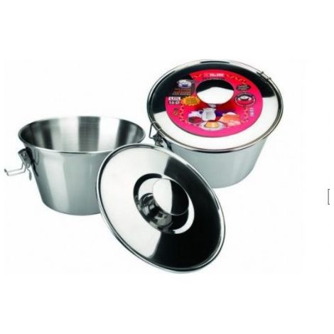 FLANERO CON TAPA Y CIERRE INOX 16 CMS. - IBILI