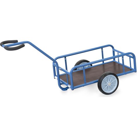 Fetra Handwagen mit Geländer 250mm hoch 795x445mm Ladefläche Vollgummibereifung (1/2)