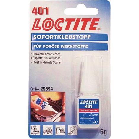 Klebstoff Loctite 401 schnelle Haftung max 80 °C