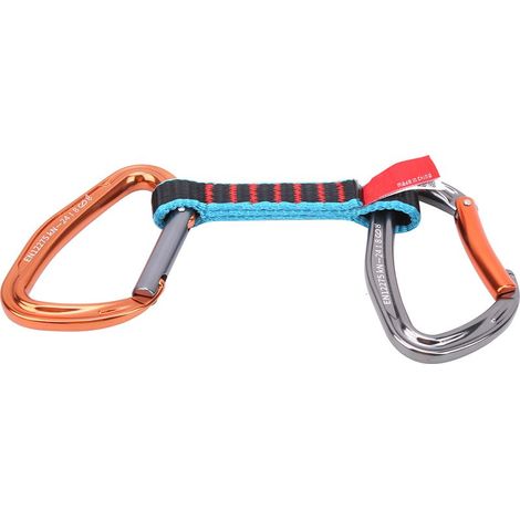 Protection d'Escalade Extérieure Quickdraw Ceinture Plate en Nylon Mousqueton Porte Droite Courbée (1/5)