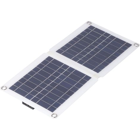 Panneau solaire polycristallin, double port USB, chargeur de batterie solaire pliable pour voiture, compatible avec téléphones portables, lecteurs MP3 et MP4, 18 V, 10 W (1/5)
