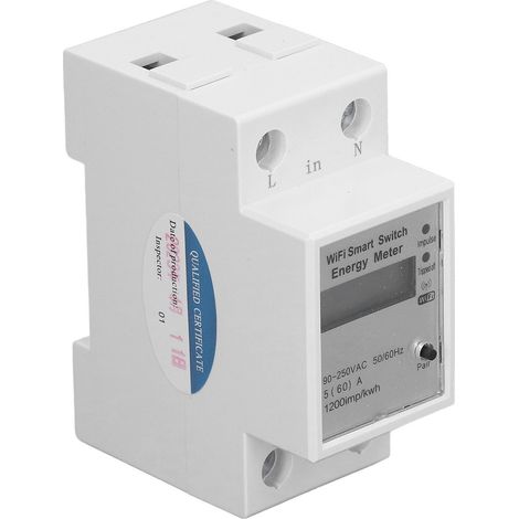 Compteur électrique WiFi disjoncteur monophasé rail DIN 90-250V commande vocale et APP mobile ZMAi 90 (1/5)