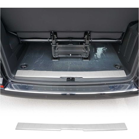 Protection Seuil de Coffre Compatible avec VW Transporter T6 2015-2024 Acier Brossé (1/5)