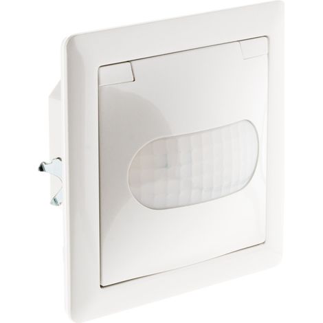 Zenitech – Interrupteur automatique à détection de mouvement blanc – Installation facile avec vis et griffes – Allumage automatique pour espaces domestiques et professionnels