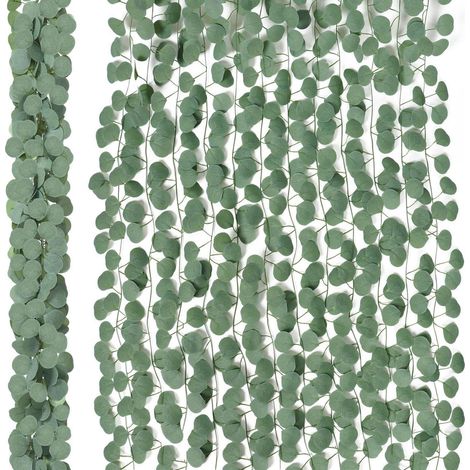 12x Künstliche Eukalyptus Girlande 200cm, UV-Beständig, Wiederverwendbar (1/5)