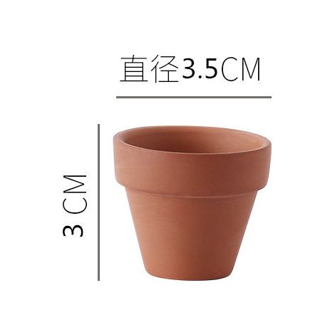 Pot de fleurs en terre cuite, pour jardin, balcon, extérieur, pot de fleurs, pack de 2, terre cuite, (4.8X4cm) (1/2)