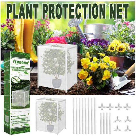 Filet Anti-oiseaux - Filet Anti-insectes 60 Mailles - Pour Arbres Fruitiers Jardin Serre - En PVA Haute Résistance - 10 m x 2,5 m (1/4)
