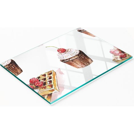 Dekoratives Küchenschneide- und Servierbrett aus Glas, 80 x 52 cm (1/5)
