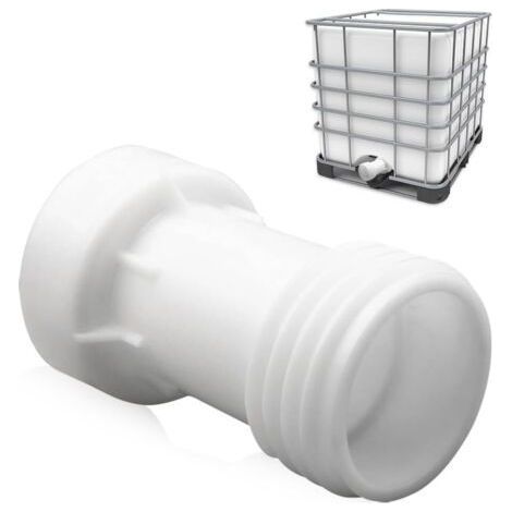 Raccords de réservoir IBC, adaptateur IBC S60 x 6 joint d'extension vanne de réservoir 60 mm 1000 l plastique droit filetage épais raccords de conteneur IBC S60 x 6 connecteur de réservoir (1/5)