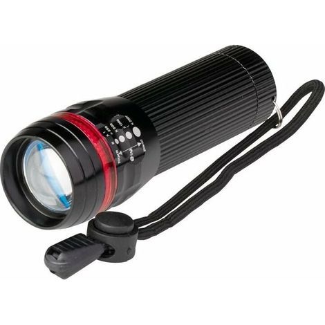 ALUMINI Portable LED Flashlight - Mini LED Flashlight with 3 Brightness Levels - Pocket Emergency or Work Light with 50m Range and Adjustable Focus (1/3)