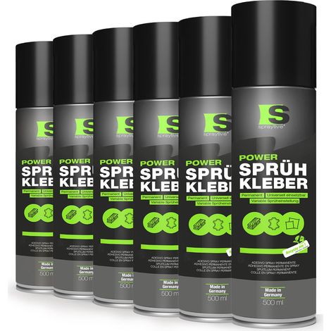 Spraytive 6x 500ml Power Sprühkleber – Starke Haftung für Textilien, Vlies, Schaumstoff, Leder & mehr