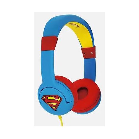 OTL Technologies DC Comics Superman Man of Steel Cuffie Cablato a Padiglione Musica Blu Rosso Giallo (1/4)