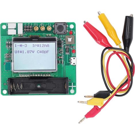 Transistortester mit LCD-Anzeige, ESR-, Induktivitäts- und Kapazitätsmessgerät, automatischer Abschaltfunktion für Heimwerker