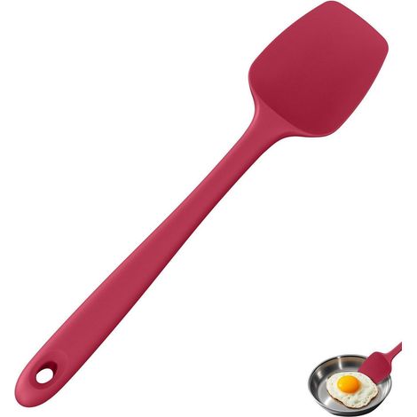 Großer Silikon Löffelspatel 36cm, 315°C hitzebeständig, Rot