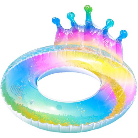 Flotteur gonflable d'anneau de natation de piscine avec des adultes d'enfants de couronne 100cm 1pc, coloré, (1/2)