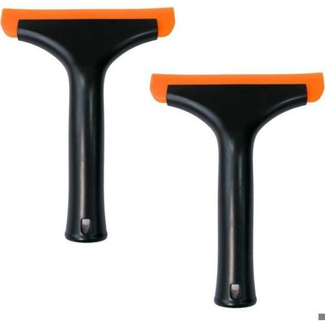 Raclette Fenetre - Silicone - 2 Pieces - Pour Vitres Fenetres Miroirs Salle De Bain Voiture - Noir (1/4)