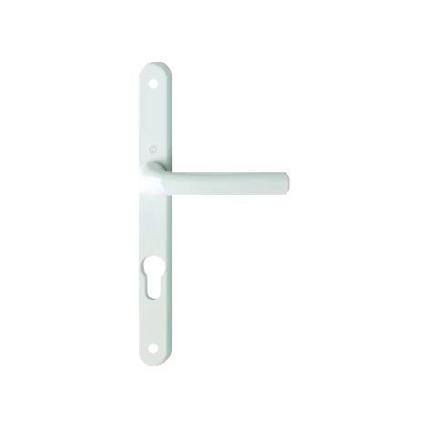 Poignée de porte d'entrée blanche entraxe 8x92 mm