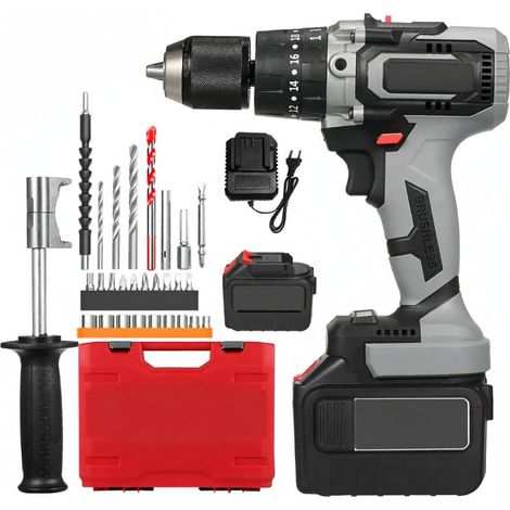 Beyamis Perceuse-visseuse 21V 200Nm – mandrin 1/2", 20+3 positions, 2150tr/min, coffret (1/5)