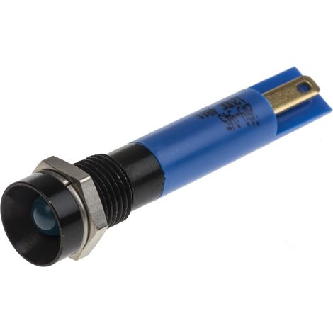 Voyant LED lumineux Bleu RS PRO, dia. 8mm, 12V c.c. ( Prix pour 1 )