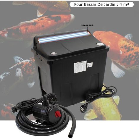 Kit De Filtration Avec UV 9W Pour Bassin De Jardin : 4 m³ (1/5)