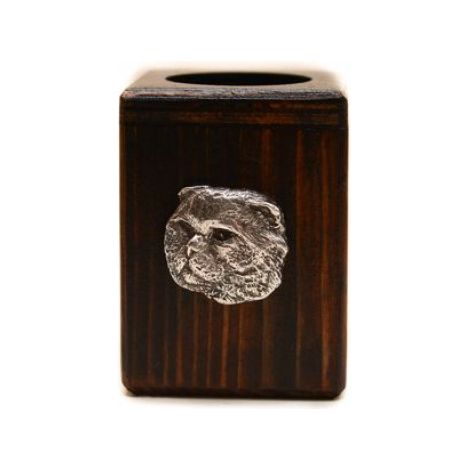 Bougeoir Chat Bois De Pin Alliage ZnAl Plaqué Argent Patiné Pour Bougie Chauffe-Plat 8 X 6 X 6 Cm (1/5)