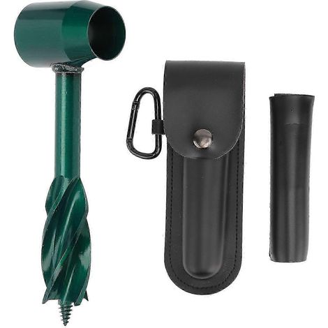 Mèche de tarière multifonctionnelle en acier au carbone haute dureté, mèche de perçage incisive pour le travail du bois, verte (1/5)