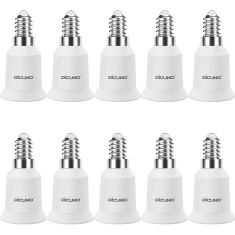 E14 vers E27 Adaptateur de douille, Douille base de lampe, Lot de 10 (1/5)