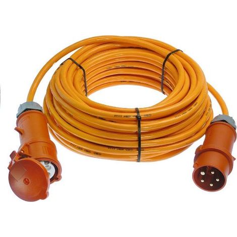 Verlängerung Phasenwendestecker 16A 11kW 10m H07BQ-F 5G1,5 IP44