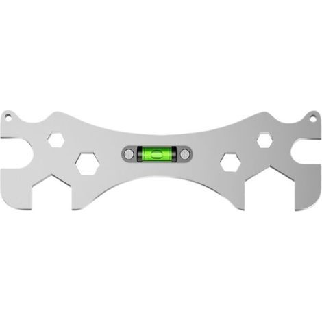 Llave para ducha, llave multiusos, llave niveladora de ángulo curvo, herramienta para instalación y mantenimiento de baños, para tornillos hexagonales de 11-16 mm. (1/4)